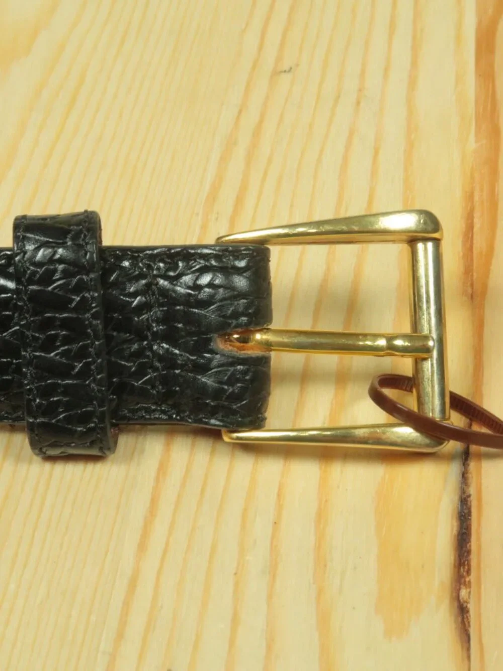 Vintage Cole Haan Interlaced Leather Belt Mens 36 FITS SMALL Black Made In USA